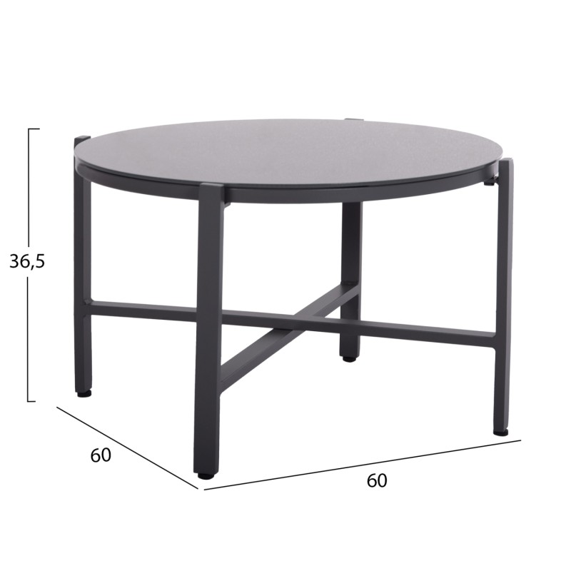 ΣΕΤ ΣΑΛΟΝΙ ΕΞ.ΧΩΡΟΥ 4ΤΜΧ JULIETTE HM6280.03 ΓΚΡΙ ΑΛΟΥΜΙΝΙΟ-TEXTILENE--TEMPERED GLASS