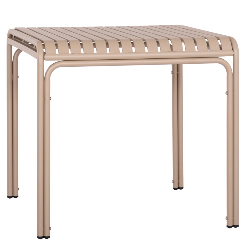 ΤΡΑΠΕΖΙ ΤΕΤΡΑΓΩΝΟ ΑΛΟΥΜΙΝΙΟΥ RACHEL HM6338.04 ΣΑΜΠΑΝΙ 80x80x76Υεκ.