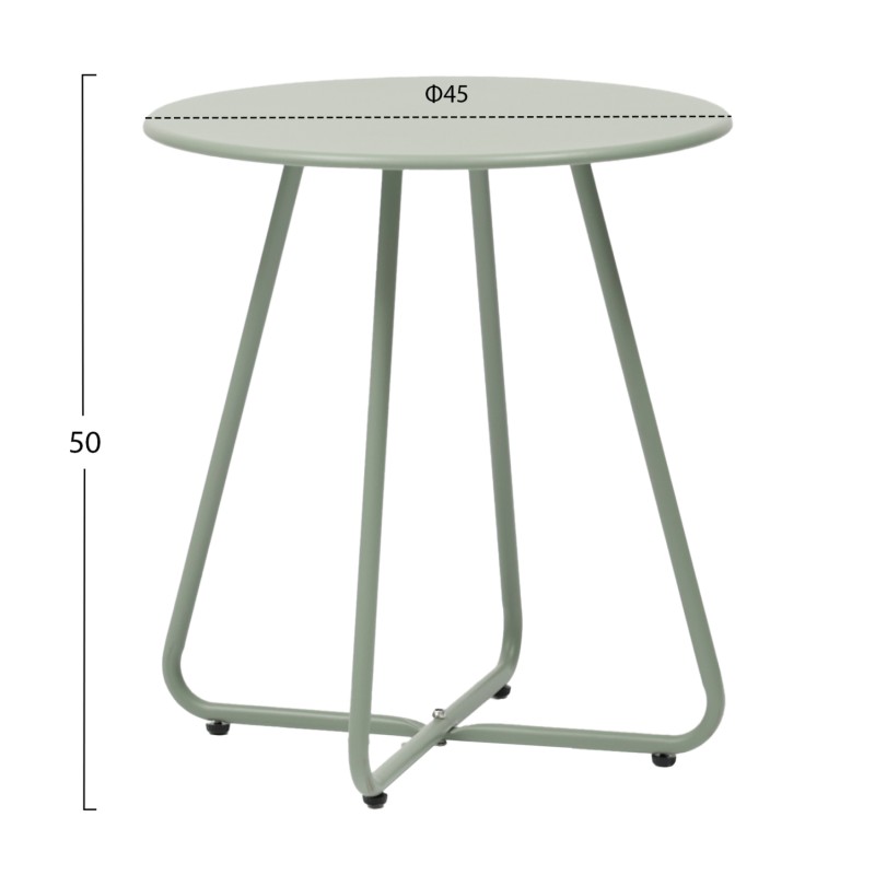 ΒΟΗΘΗΤΙΚΟ ΤΡΑΠΕΖΑΚΙ ΜΕΤΑΛΛΙΚΟ ΣΤΡΟΓΓΥΛΟ SAMMON HM6271.06 ΦΥΣΤΙΚΙ Φ45x50Υεκ