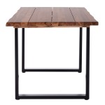 ΤΡΑΠΕΖΙ ΤΡΑΠΕΖΑΡΙΑΣ FRIGGO HM6296.01 ΞΥΛΟ ΑΚΑΚΙΑΣ--ΠΟΔΙΑ ΜΕΤΑΛΛΙΚΑ 140x80x77Υεκ.