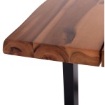 ΤΡΑΠΕΖΙ ΤΡΑΠΕΖΑΡΙΑΣ FRIGGO HM6296.01 ΞΥΛΟ ΑΚΑΚΙΑΣ--ΠΟΔΙΑ ΜΕΤΑΛΛΙΚΑ 140x80x77Υεκ.