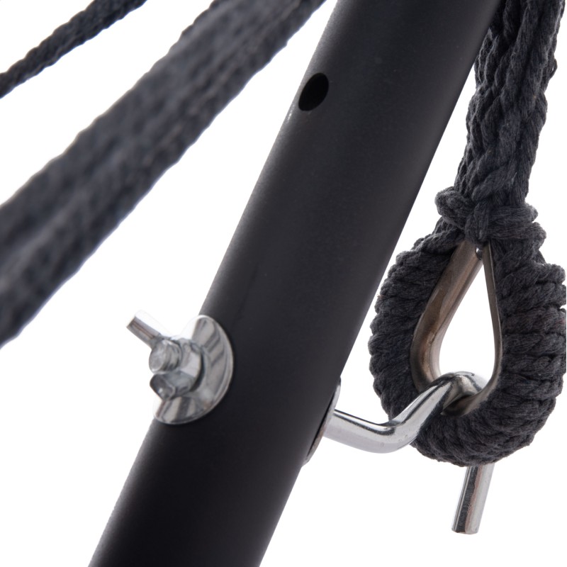 ΑΙΩΡΑ CRAVE HM6304.01 ΑΝΘΡΑΚΙ ΜΕΤΑΛΛΙΚΟΣ ΣΚΕΛΕΤΟΣ-ΣΚΟΥΡΟ ΓΚΡΙ ΥΦΑΣΜΑ 265x93x105Υεκ