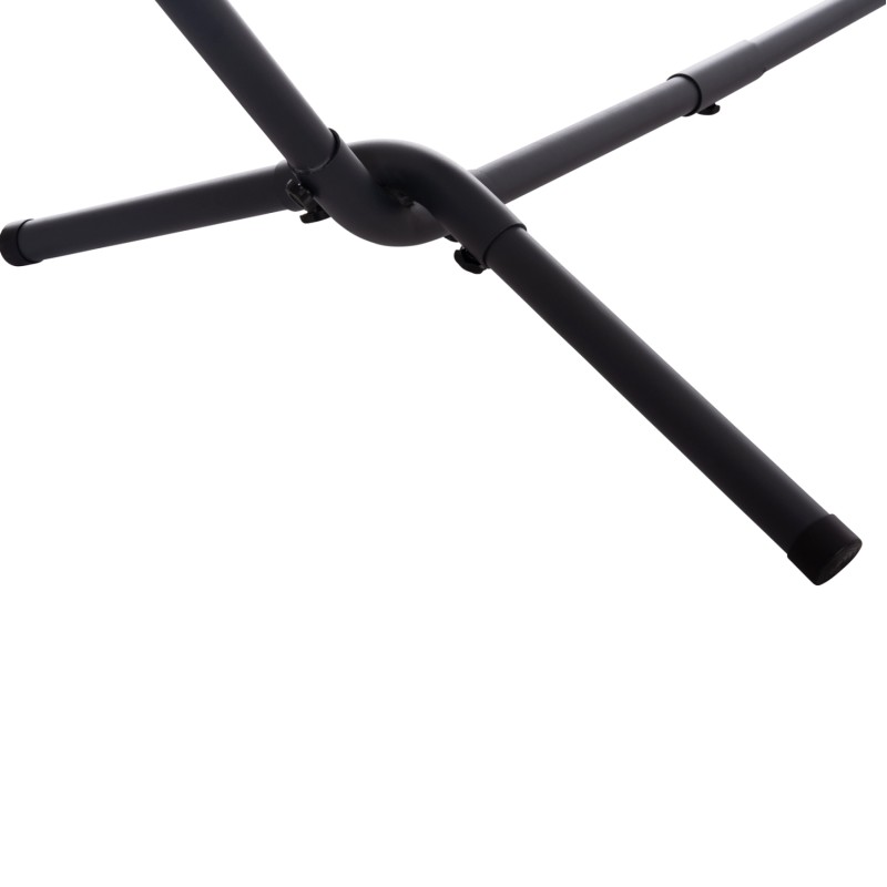 ΑΙΩΡΑ CRAVE HM6304.03 ΑΝΘΡΑΚΙ ΜΕΤΑΛ. ΣΚΕΛΕΤΟΣ--ΜΠΛΕ ΣΚΟΥΡΟ ΠΑΝΙ ΜΕ ΛΕΥΚΗ ΡΙΓΑ 265x93x105Υεκ