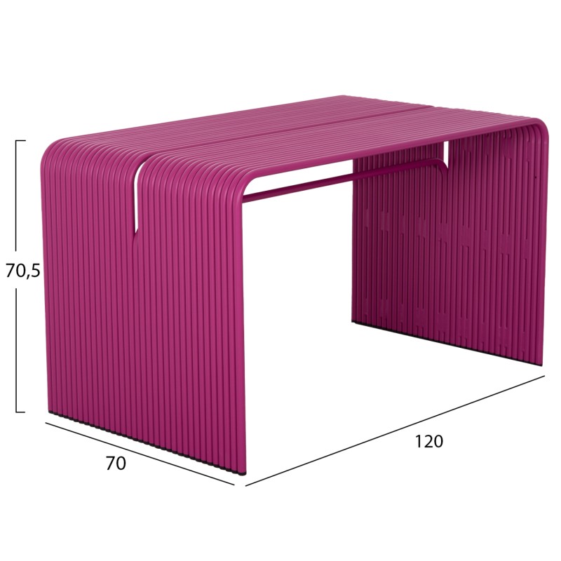 ΤΡΑΠΕΖΙ ΤΡΑΠΕΖΑΡΙΑΣ ΣΕΙΡΑ INTREPID HM6330.05 ΑΛΟΥΜΙΝΙΟ ΜΩΒ 120x70x70.5Υεκ.