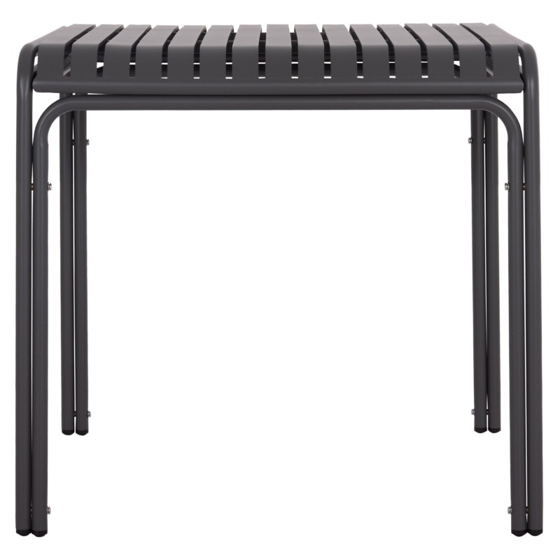 ΤΡΑΠΕΖΙ ΤΕΤΡΑΓΩΝΟ ΑΛΟΥΜΙΝΙΟΥ RACHEL HM6338.01 ΓΚΡΙ 80x80x76Υεκ.