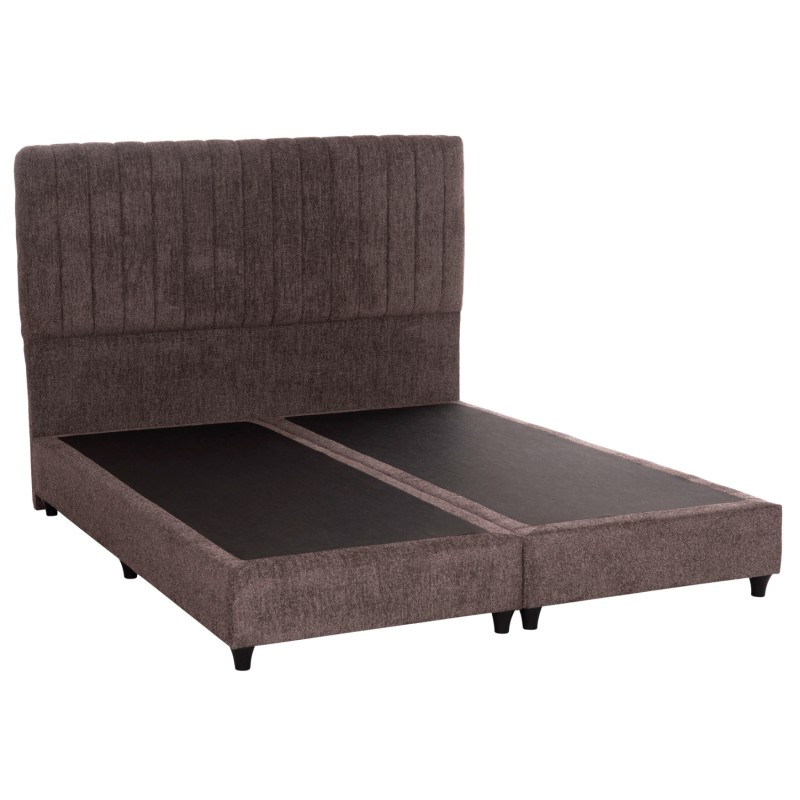 ΚΡEΒΑΤΙ ΔΙΠΛΟ LUTHER HM717.02 ΥΦΑΣΜΑ TEDDY ΚΑΦΕ--ΓΙΑ ΣΤΡΩΜΑ 160x200εκ.