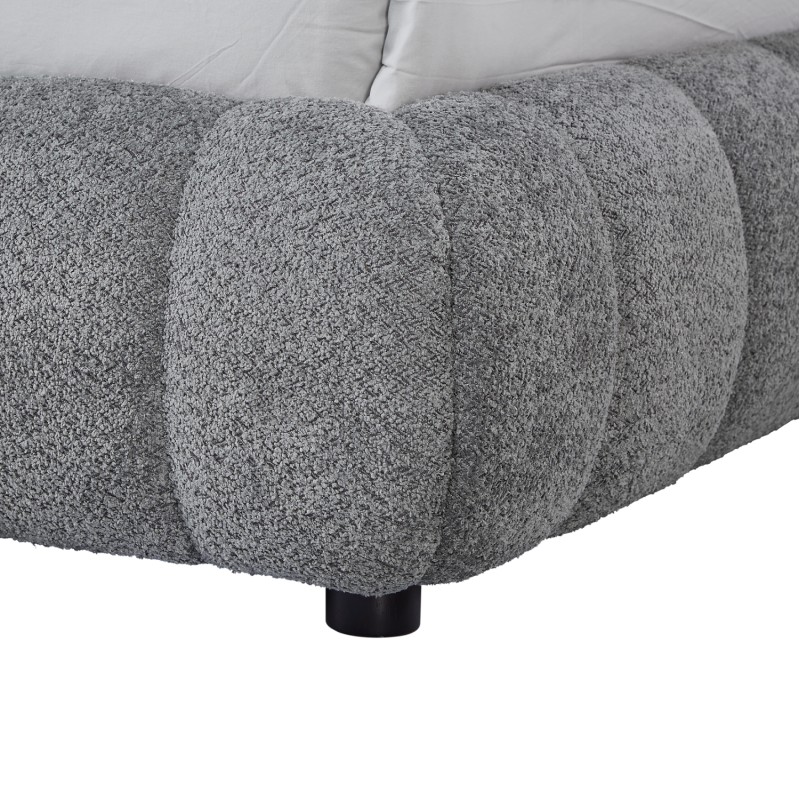 ΚΡΕΒΑΤΙ ΜΕ ΑΠΟΘ.ΧΩΡΟ MOLEN HM730.01 ΓΚΡΙ ΜΠΟΥΚΛΕ ΥΦΑΣΜΑ--ΓΙΑ ΣΤΡΩΜΑ 160x200εκ