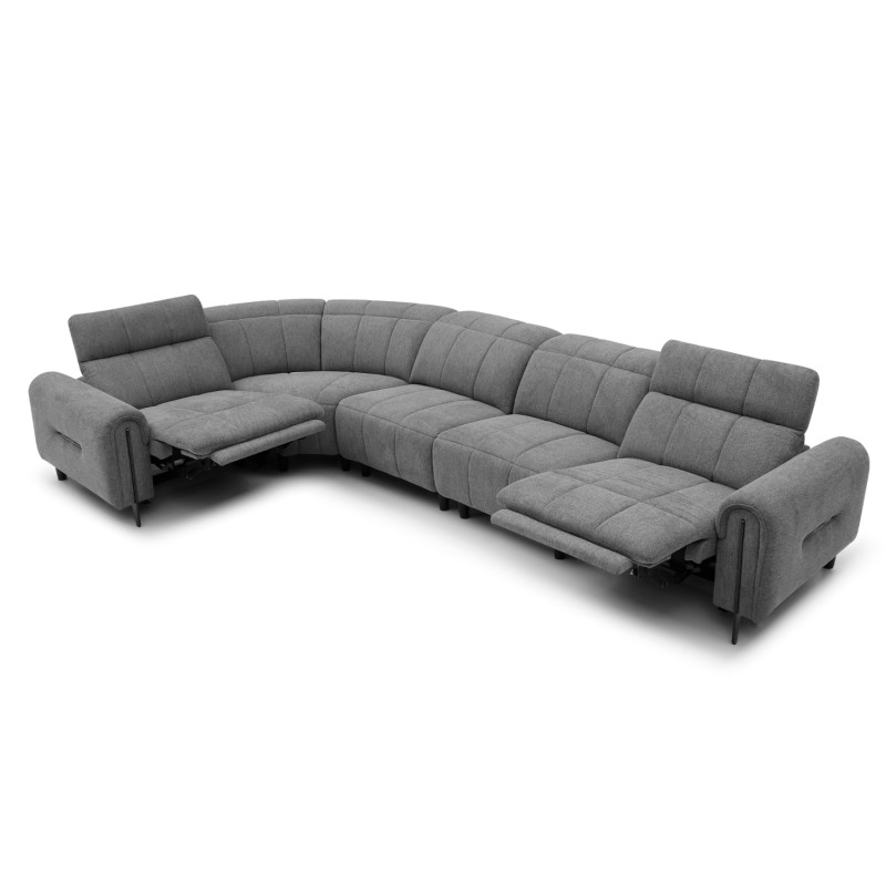 ΓΩΝΙΑΚΟΣ ΚΑΝΑΠΕΣ ΜΕ RECLINE ORACLE HM3290.01 ΓΚΡΙ ΥΦΑΣΜΑ 260x260x90(κάθισμα)x94Υεκ.