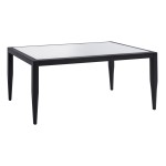 ΤΡΑΠΕΖΙ MEIR ΣΑΛΟΝΙΟΥ ΑΛΟΥΜΙΝΙΟΥ ΣΕ ΓΚΡΙ ΑΠΟΧΡΩΣΗ ΜΕ ΓΥΑΛΙ HM5551.02 100x58x46Υ εκ.