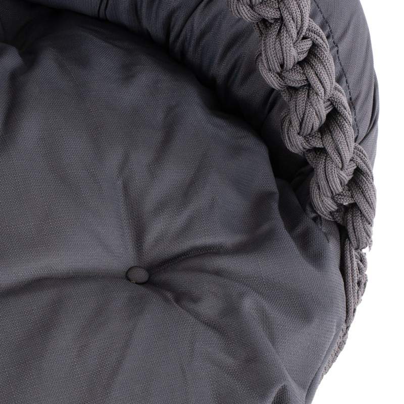 Κρεμαστή Φωλιά August Μακραμε-Μεταλλο Ανθρακι Hm5922 . 10 123X113X145Υεκ .