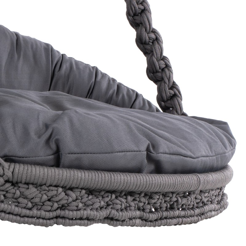 Κρεμαστή Φωλιά August Μακραμε-Μεταλλο Ανθρακι Hm5922 . 10 123X113X145Υεκ .