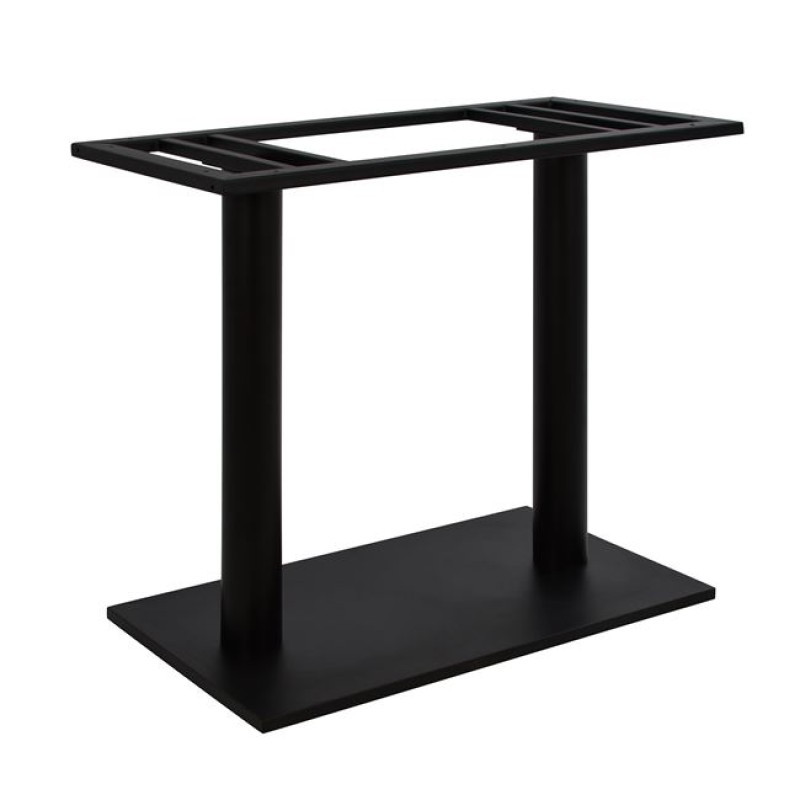 ΒΑΣΗ ΜΕΤΑΛΛΙΚΗ ΔΙΠΛΗ ΜΑΥΡΗ 80Χ40Χ72Υεκ. ΜΕ ΡΕΓΟΥΛΑΤΟΡΟΥΣ HM435