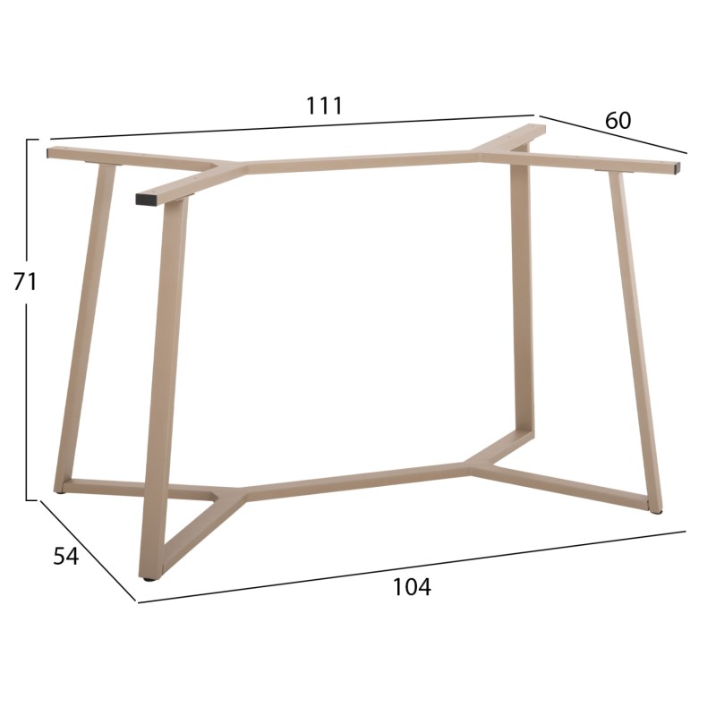 ΒΑΣΗ ΤΡΑΠΕΖΙΟΥ HM471.25 ΜΕΤΑΛΛΙΚΗ ΣΕ ΚΑΠΟΥΤΣΙΝΟ 111x60x71Υεκ.