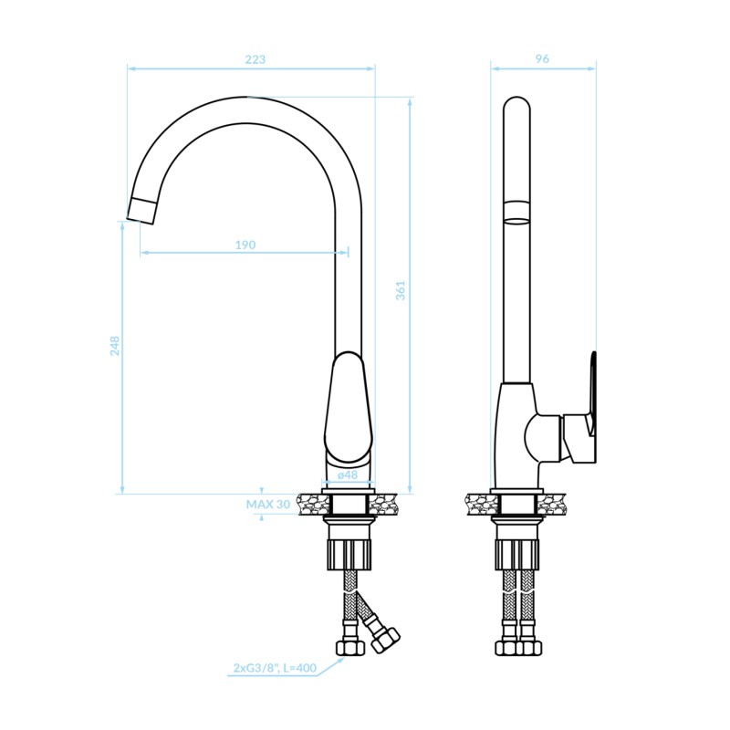 ΨΗΛΗ ΜΠΑΤΑΡΙΑ ΚΟΥΖΙΝΑΣ ΠΑΓΚΟΥ HM4864 ΧΡΩΜΙΟΥ-- 36,1Υεκ.