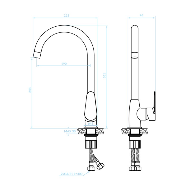 ΨΗΛΗ ΜΠΑΤΑΡΙΑ ΚΟΥΖΙΝΑΣ ΠΑΓΚΟΥ HM4864 ΧΡΩΜΙΟΥ-- 36,1Υεκ.