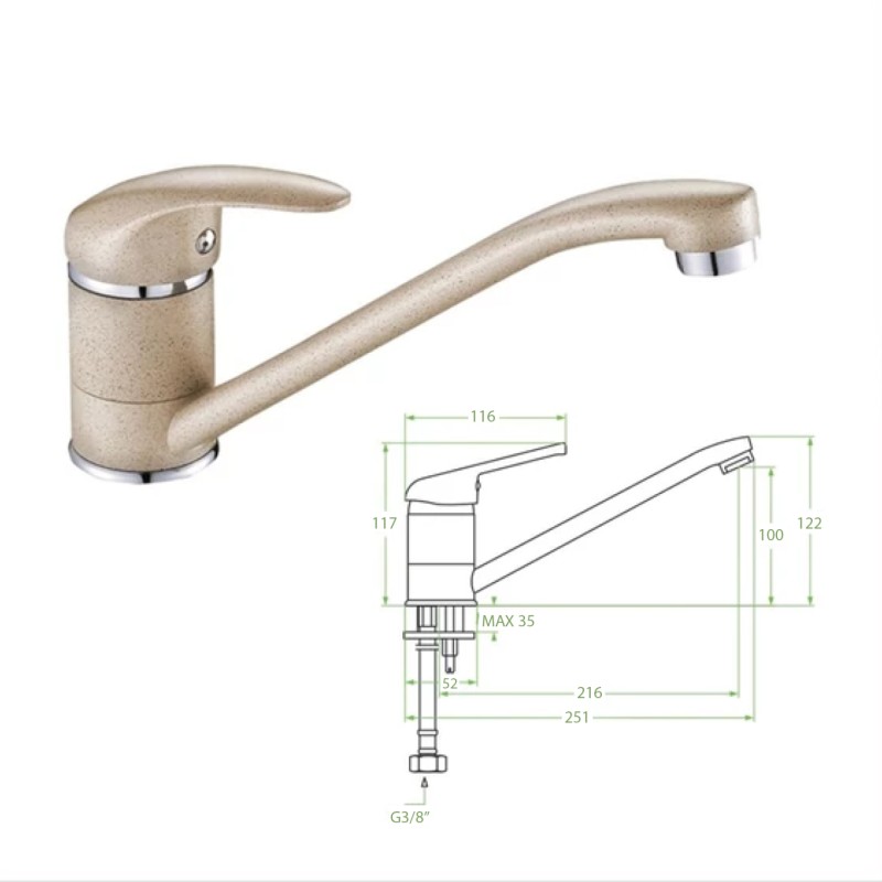 ΜΠΑΤΑΡΙΑ ΚΟΥΖΙΝΑΣ ΠΑΓΚΟΥ HM4869.02 ΜΑΚΡΥ ΡΟΥΞΟΥΝΙ- ΜΠΕΖ ΓΡΑΝΙΤΗΣ--25.1x12.2Υεκ.