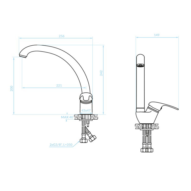 ΜΠΑΤΑΡΙΑ ΚΟΥΖΙΝΑΣ ΠΑΓΚΟΥ HM4868.01 ΜΕΣΑΙΟ ΥΨΟΣ-ΧΡΩΜΙΟ--25.6x14.9x24.2Υεκ