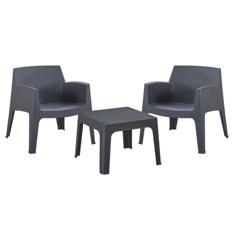 ΣΕΤ LOUNGE 3ΤΜΧ SLEEK HM21274.10 ΓΚΡΙ ΠΟΛΥΠΡΟΠΥΛΕΝΙΟ