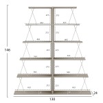 ΣΕΤ ΒΙΒΛΙΟΘΗΚΕΣ 2ΤΜΧ MINI TARS HM11772.11 ΜΕΛΑΜΙΝΗ SONAMA-ΛΕΥΚΟ 65x24x146Υεκ.(x2)