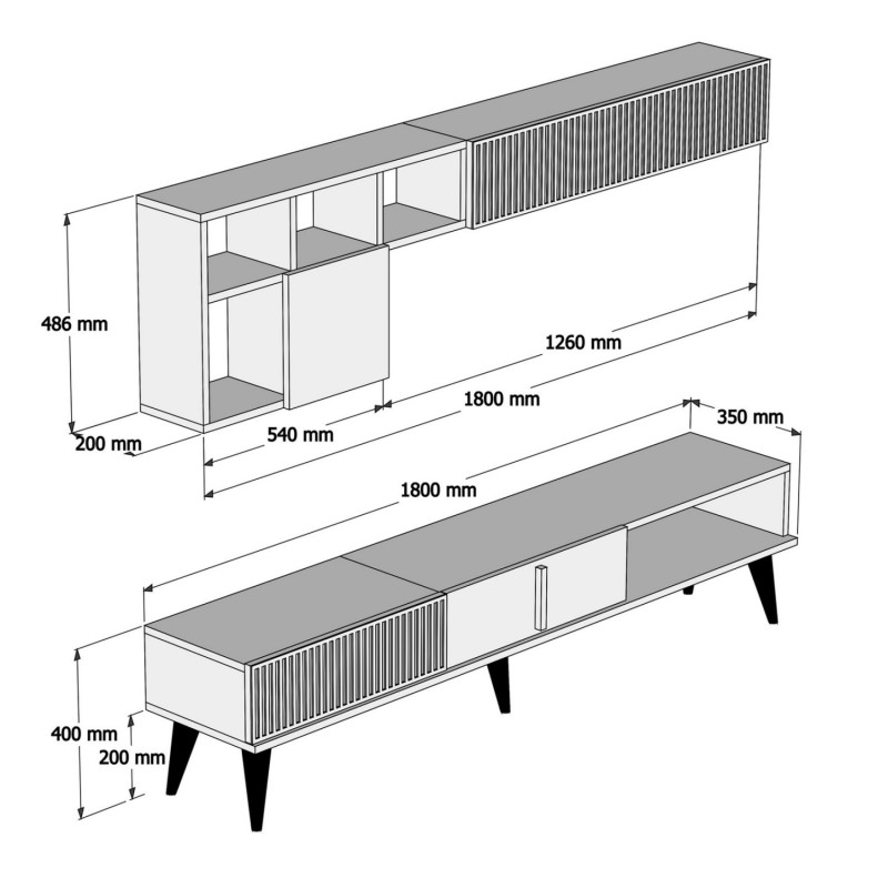 ΣΥΝΘΕΣΗ ΣΑΛΟΝΙΟΥ 3ΤΜΧ ΚΑΡΥΔΙ- ΜΑΥΡΟ ΜΑΡΜΑΡΟ HM11845.02