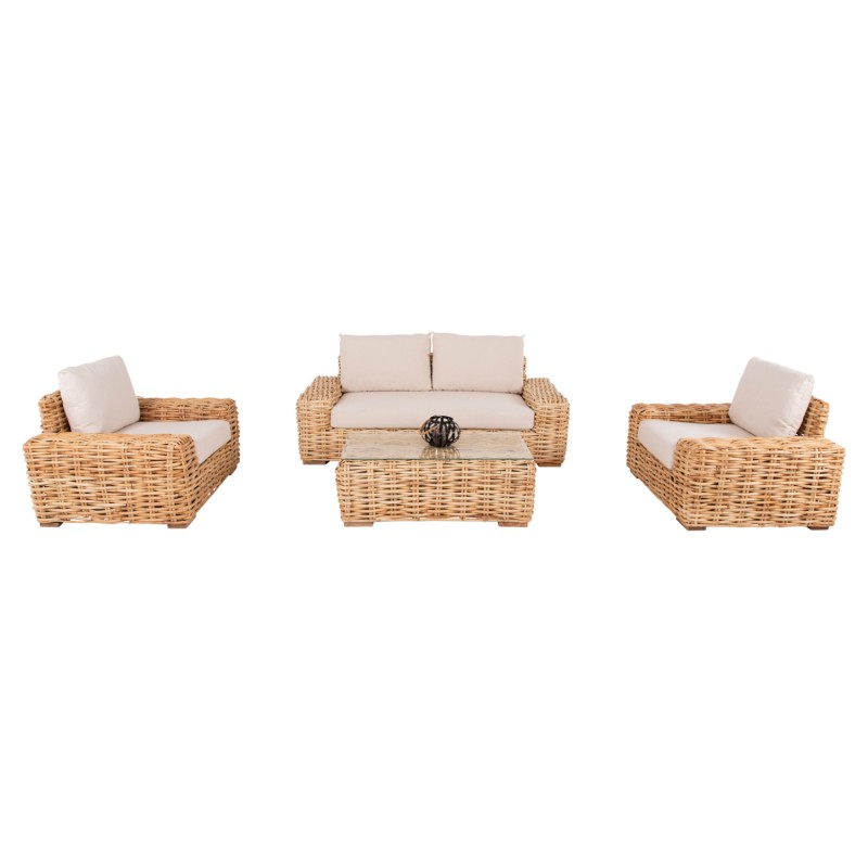 ΣΕΤ ΣΑΛΟΝΙ ΕΞ. ΧΩΡΟΥ 4ΤΜΧ HM11940 ΦΥΣΙΚΟ RATTAN-2ΘΕΣΙΟΣ ΚΑΝΑΠΕΣ-2 ΠΟΛΥΘΡΟΝΕΣ-ΤΡΑΠΕΖΙ