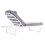 ΕΠΑΓΓΕΛΜ. ΞΑΠΛΩΣΤΡΑ MALLOW HM10715.01 ΛΕΥΚΟ ΑΛΟΥΜ.& ΓΚΡΙ ΜΑΞΙΛΑΡΙ 198x71x40,5-103Υεκ.