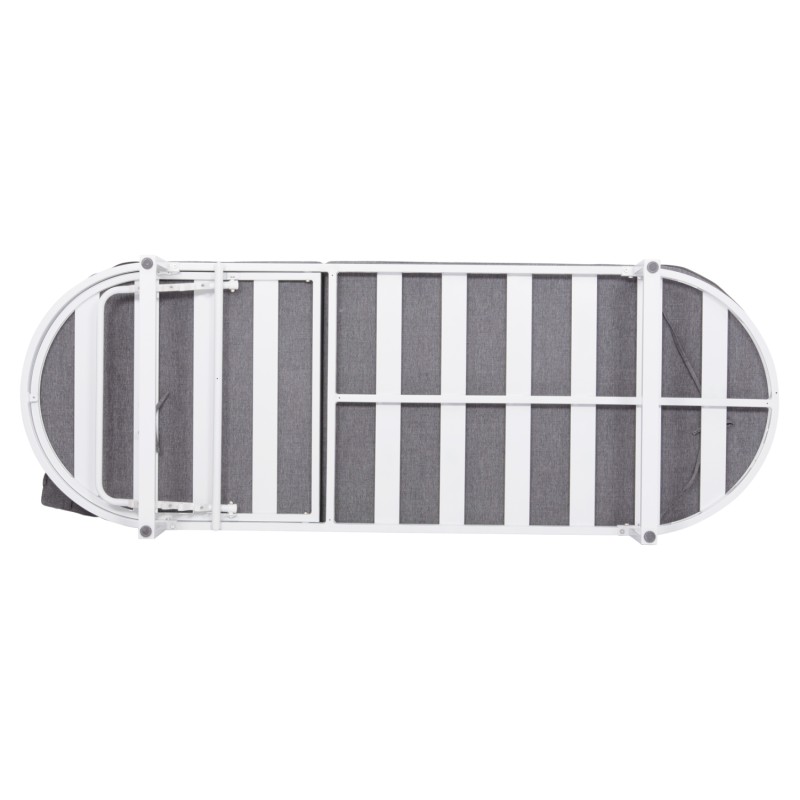 ΕΠΑΓΓΕΛΜ. ΞΑΠΛΩΣΤΡΑ MALLOW HM10715.01 ΛΕΥΚΟ ΑΛΟΥΜ.& ΓΚΡΙ ΜΑΞΙΛΑΡΙ 198x71x40,5-103Υεκ.