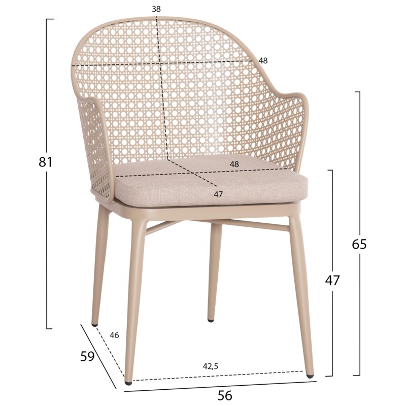 ΣΕΤ LOUNGE 3TMX ΕΞ.ΧΩΡΟΥ OREGO HM21106.03 ΑΛΟΥΜΙΝΙΟ ΣΕ ΚΑΠΟΥΤΣΙΝΟ