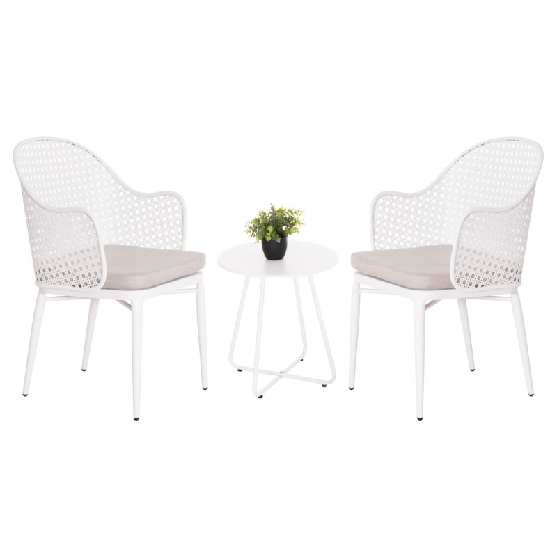 ΣΕΤ LOUNGE 3TMX ΕΞ.ΧΩΡΟΥ OREGO HM21107.02 ΑΛΟΥΜΙΝΙΟ & ΜΕΤΑΛΛΟ ΣΕ ΛΕΥΚΟ