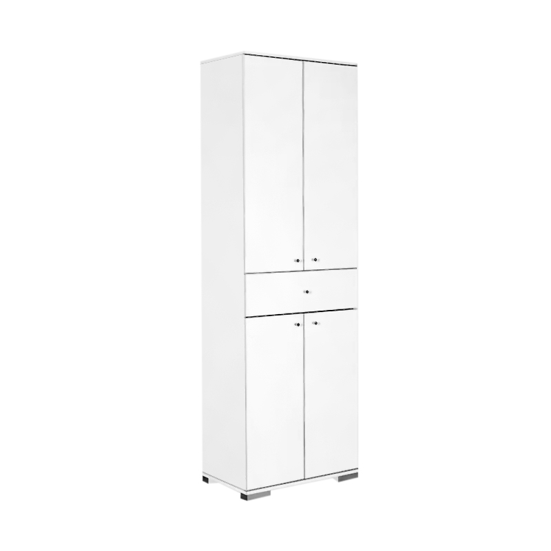 Ντουλάπα ρούχων Diamond Megapap δίφυλλη σε χρώμα λευκό 60x38x187εκ.