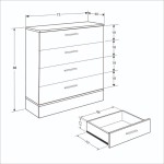 Συρταριέρα Base Megapap χρώμα oak - λευκό 72x40x88εκ.