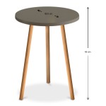 Βοηθητικό τραπεζάκι Roma Megapap από μελαμίνη χρώμα cappuccino 33,5x33,5x46εκ.