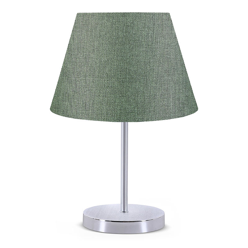 Φωτιστικό επιτραπέζιο Jules Megapap ύφασμα Pvc/χρώμιο χρώμα κυπαρισσί/ασημί 22x17x37εκ.