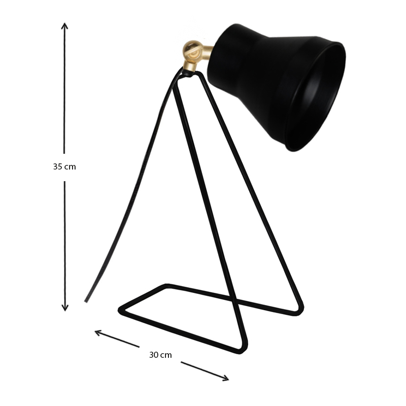 Φωτιστικό γραφείου Collins Megapap μεταλλικό χρώμα μαύρο 30x30x35εκ.