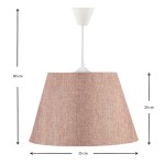 Φωτιστικό οροφής Elanor Megapap υφασμάτινο χρώμα ροζ 37x21x70εκ.
