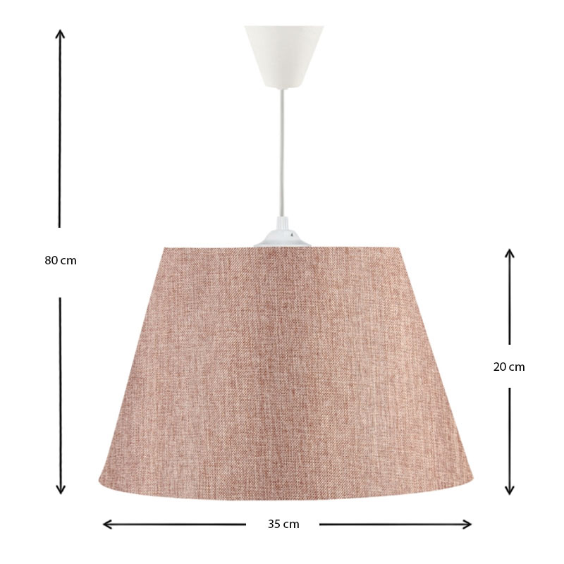 Φωτιστικό οροφής Elanor Megapap υφασμάτινο χρώμα ροζ 37x21x70εκ.