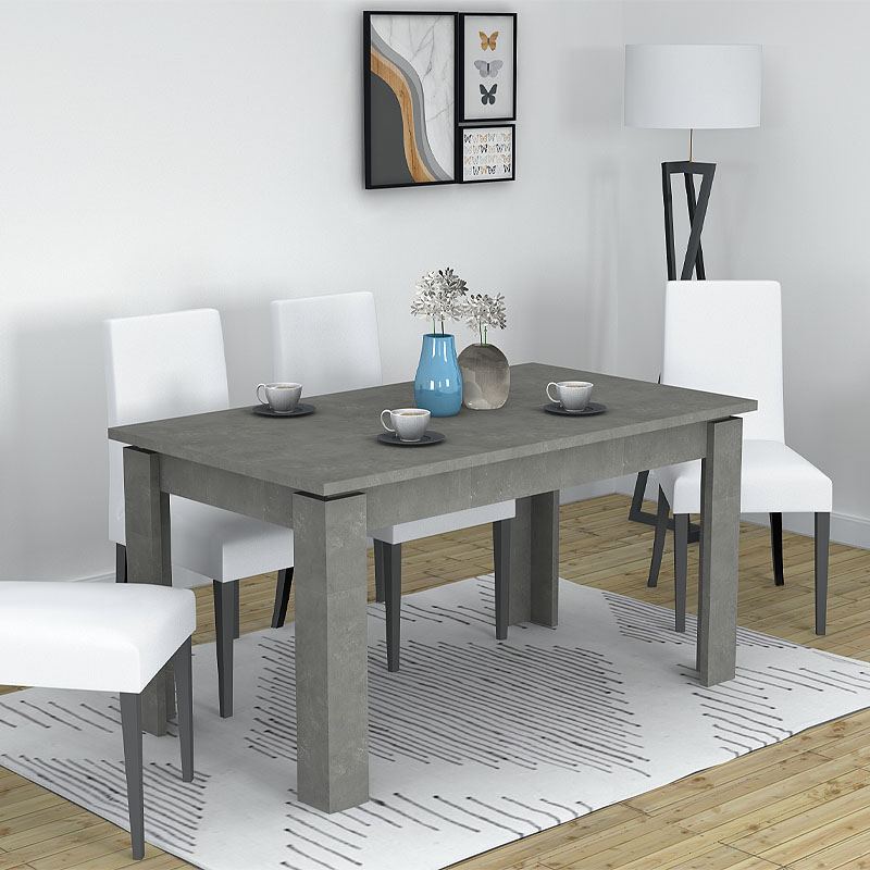 Τραπέζι Denzel Megapap μελαμίνης χρώμα ανθρακί 140x80x76εκ.