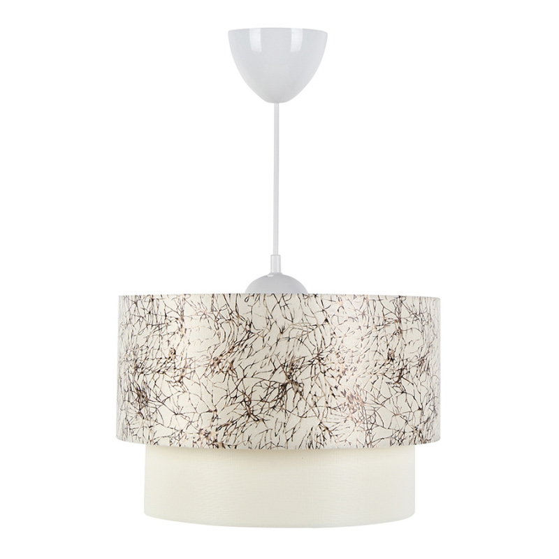 Φωτιστικό οροφής Whitehouse Megapap υφασμάτινο χρώμα λευκό - μαύρο 30x20x55εκ.