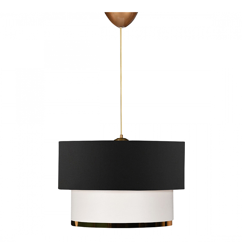 Φωτιστικό οροφής Barnhart Megapap υφασμάτινο χρώμα μαύρο/χρυσό 30x20x70εκ.