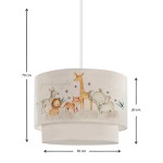 Φωτιστικό οροφής Goofy Megapap υφασμάτινο με χαριτωμένα ζωάκια 30x20x70εκ.