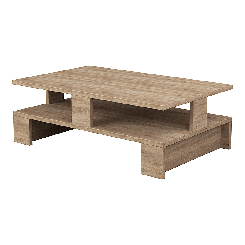 Τραπεζάκι σαλονιού Mansu Megapap μελαμίνης χρώμα φυσικό οξιάς 80x50x27εκ.