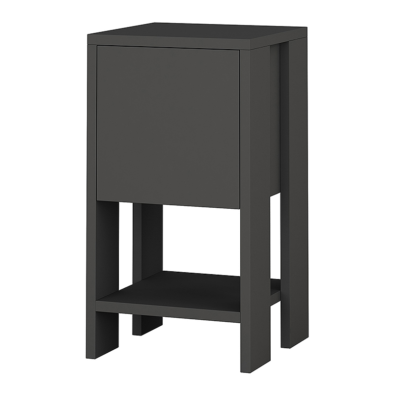 Κομοδίνο μελαμίνης Ema Megapap χρώμα ανθρακί 30x30x55εκ.