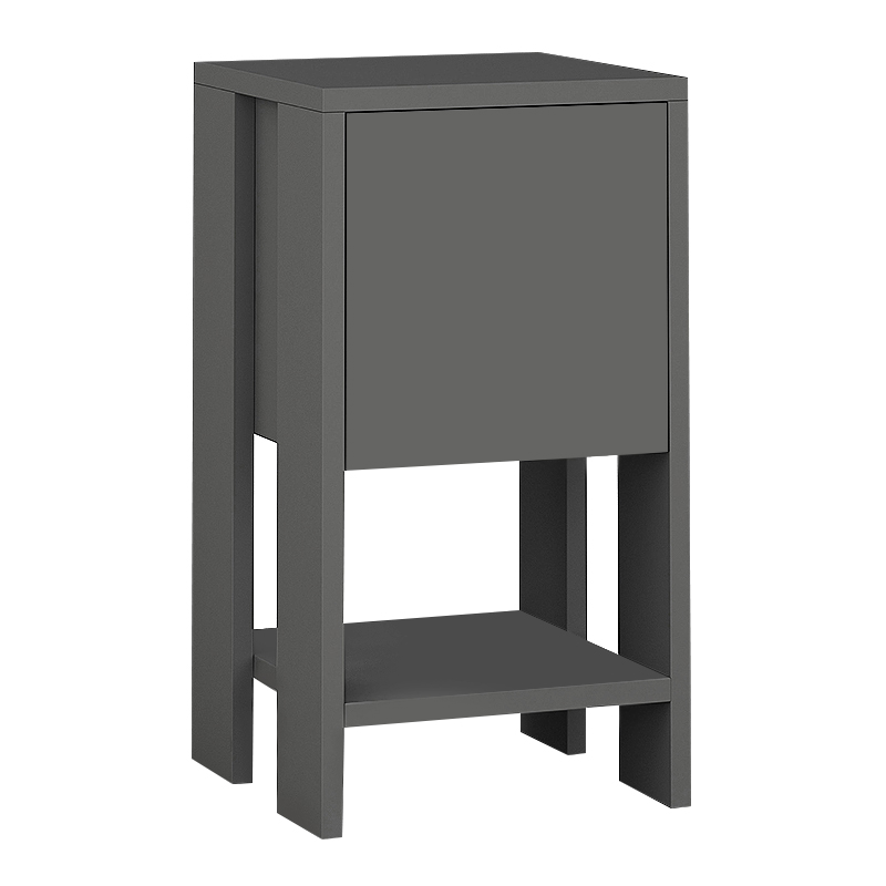 Κομοδίνο μελαμίνης Ema Megapap χρώμα ανθρακί 30x30x55εκ.