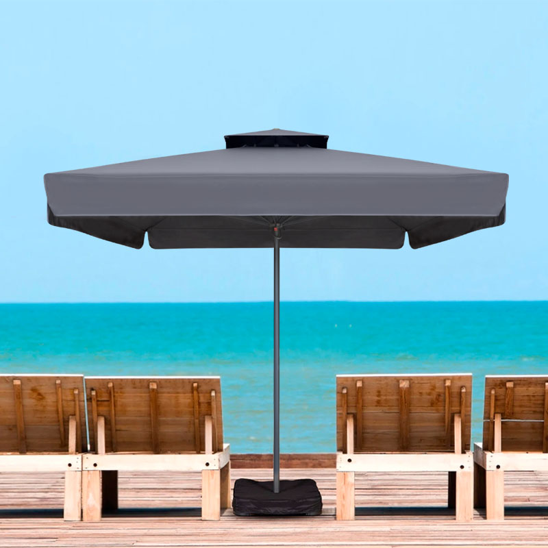 Ομπρέλα επαγγελματική Juno Megapap τηλεσκοπική αλουμινίου χρώμα ανθρακί 3,5x3,5m.