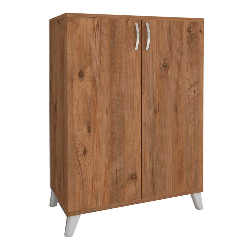 Ντουλάπι κουζίνας/μπάνιου - Παπουτσοθήκη μελαμίνης Lilly Megapap χρώμα pine oak 77x30x78,5εκ.