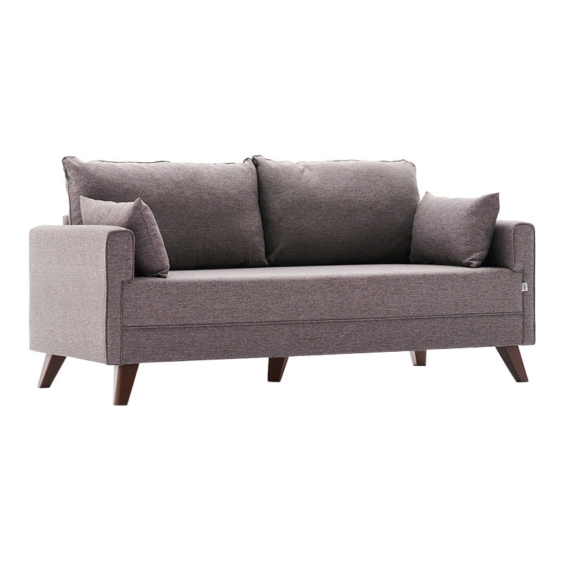 Καναπές Bella Megapap διθέσιος υφασμάτινος χρώμα καφέ 177x81x85εκ.