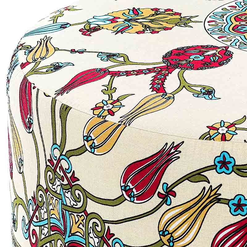 Σκαμπώ Rimini Megapap βελούδινο πολύχρωμο 65x65x40εκ.