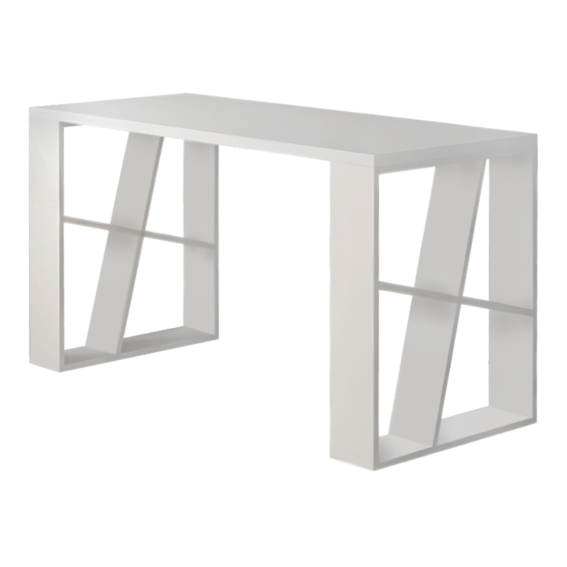 Γραφείο εργασίας Honey Megapap από μελαμίνη χρώμα λευκό 137x60x75εκ