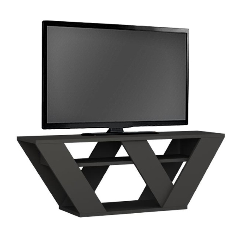 Έπιπλο τηλεόρασης Pipralla Megapap μελαμίνης χρώμα ανθρακί 110x30x40εκ.