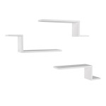 Ραφιέρα τοίχου Lowa Megapap 3 τεμαχίων από μελαμίνη χρώμα λευκό 57,7x14,5x18εκ.